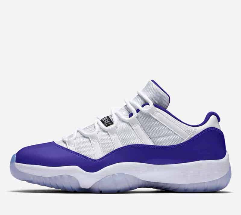 Jordan 11 purple and white cheap